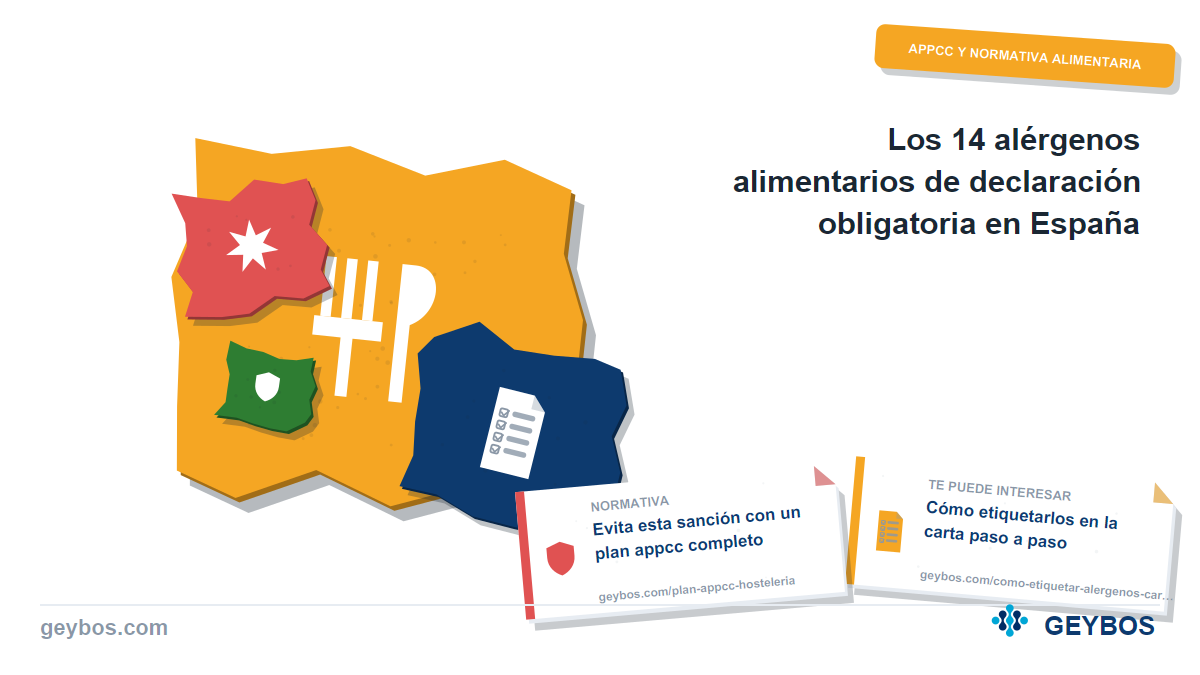 Ilustración: Los 14 alérgenos alimentarios de declaración obligatoria en España