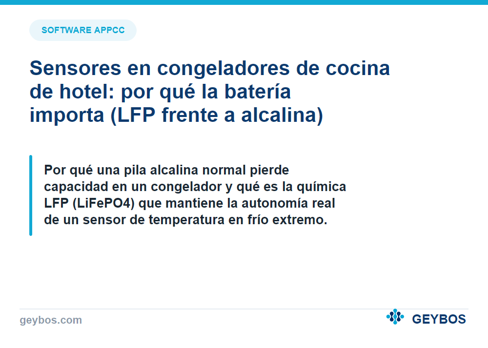 Sensores en congeladores de cocina de hotel: por qué la batería importa (LFP frente a alcalina)