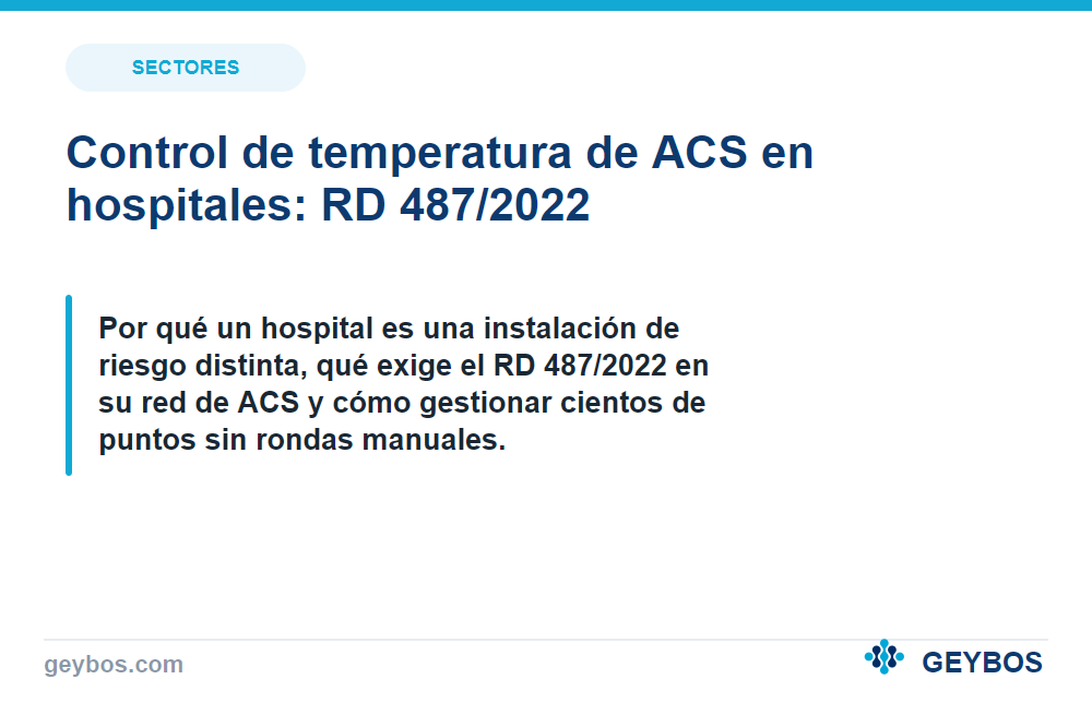 Control de temperatura de ACS en hospitales: RD 487/2022