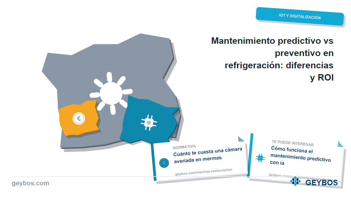 Ilustración: Mantenimiento predictivo vs preventivo en refrigeración: diferencias y ROI