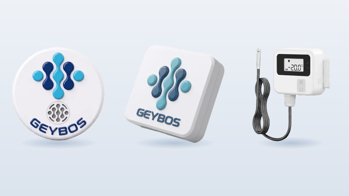 Pasarela Bluetooth GB-XBLE junto a los sensores de temperatura GB-TB y GB-SB de GEYBOS